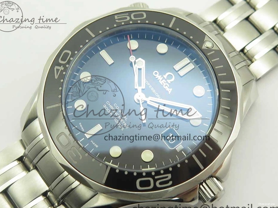 0120 WaterResistant Seamaster 300M SS MKS V3 1:1 Best Edition Black Dial Black Ceramic Bezel on SS Bracelet A 7981